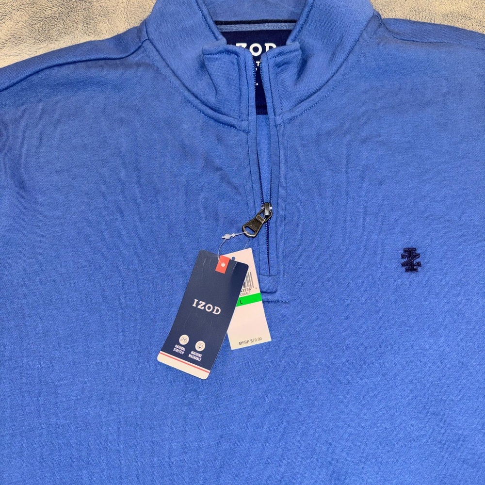 Izod Royal Blue Half-Zip Pullover